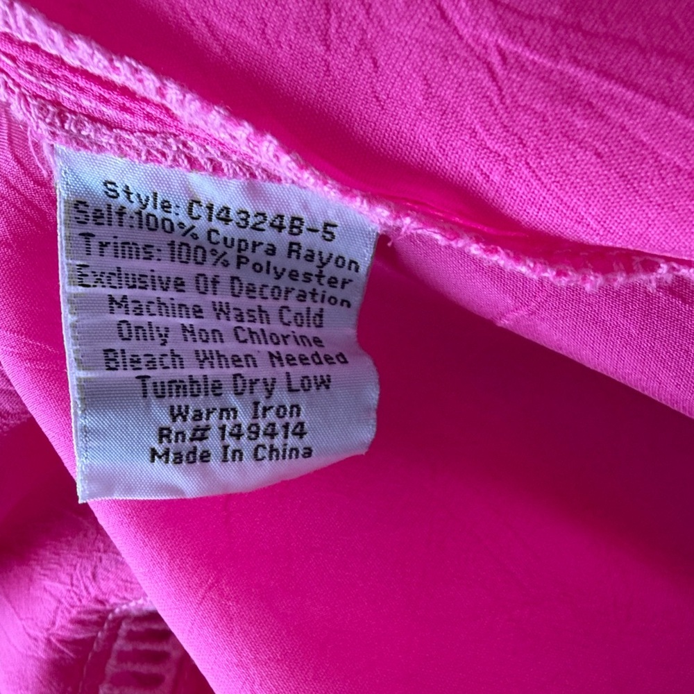 Johnny Was Vibrant Pink Embroidered Boho Tunic - Picture 7 of 8